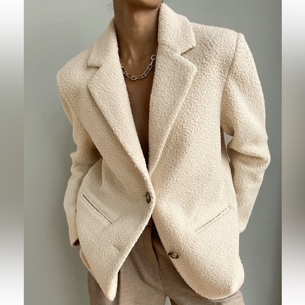 NA-KD Oversized Fluffy Blazer